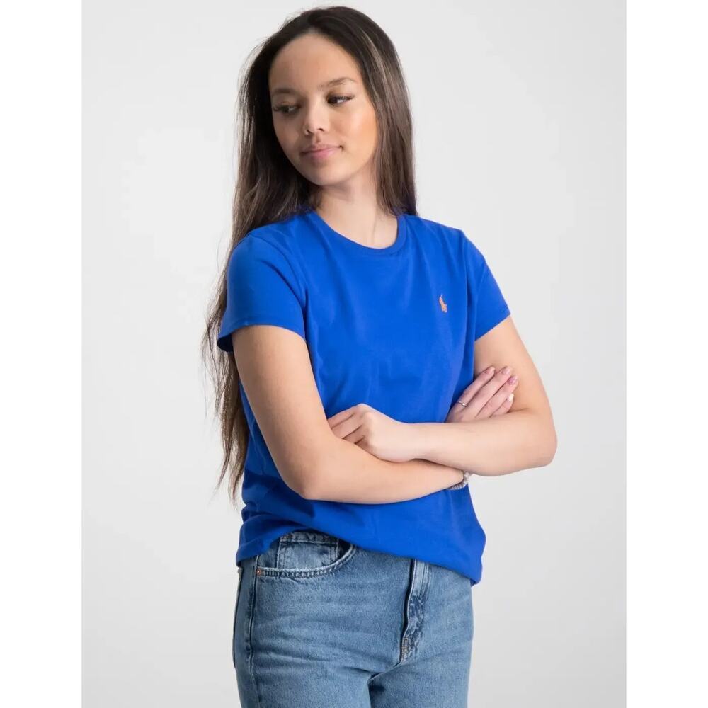 Polo Ralph Lauren Kids Girl Blue Crewneck Cotton Jersey T-Shirt Size XL